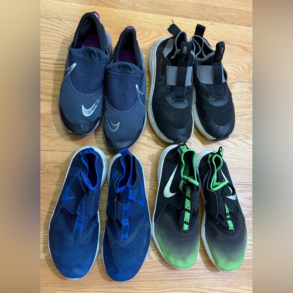 NIKE Athletic Casual Slip-On Sneakers Bundle Size 7Y